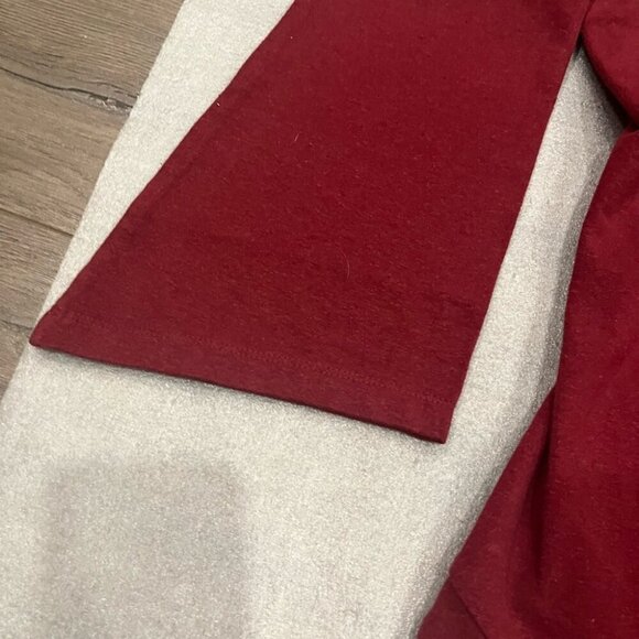 [M]Nomads Hemp Wear Burgundy L/Sleeves Faux Wrap Shirt - Picture 6 of 8